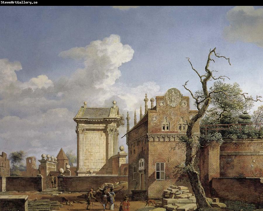 Jan van der Heyden Construction of the Arc de Triomphe